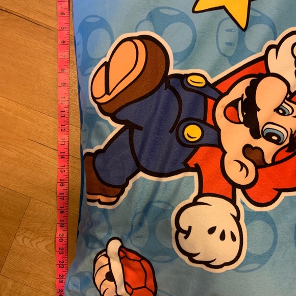 Super Mario Colectable Pillow 25x18 used sparingly - Picture 4 of 6